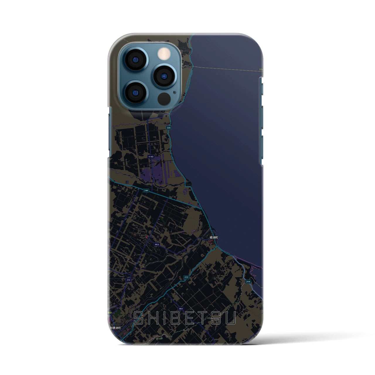 【標津(北海道)】地図柄iPhoneケース(バックカバータイプ)