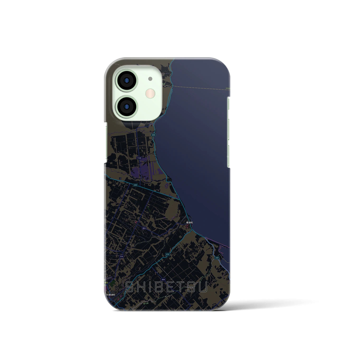 【標津(北海道)】地図柄iPhoneケース(バックカバータイプ)