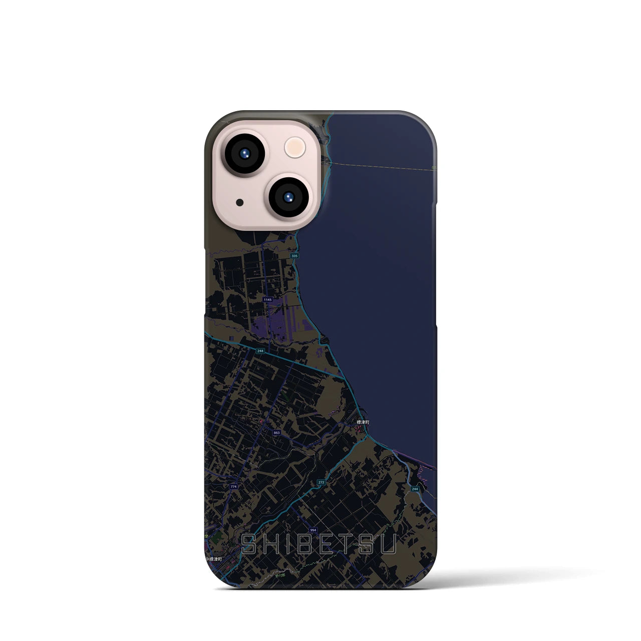 【標津(北海道)】地図柄iPhoneケース(バックカバータイプ)