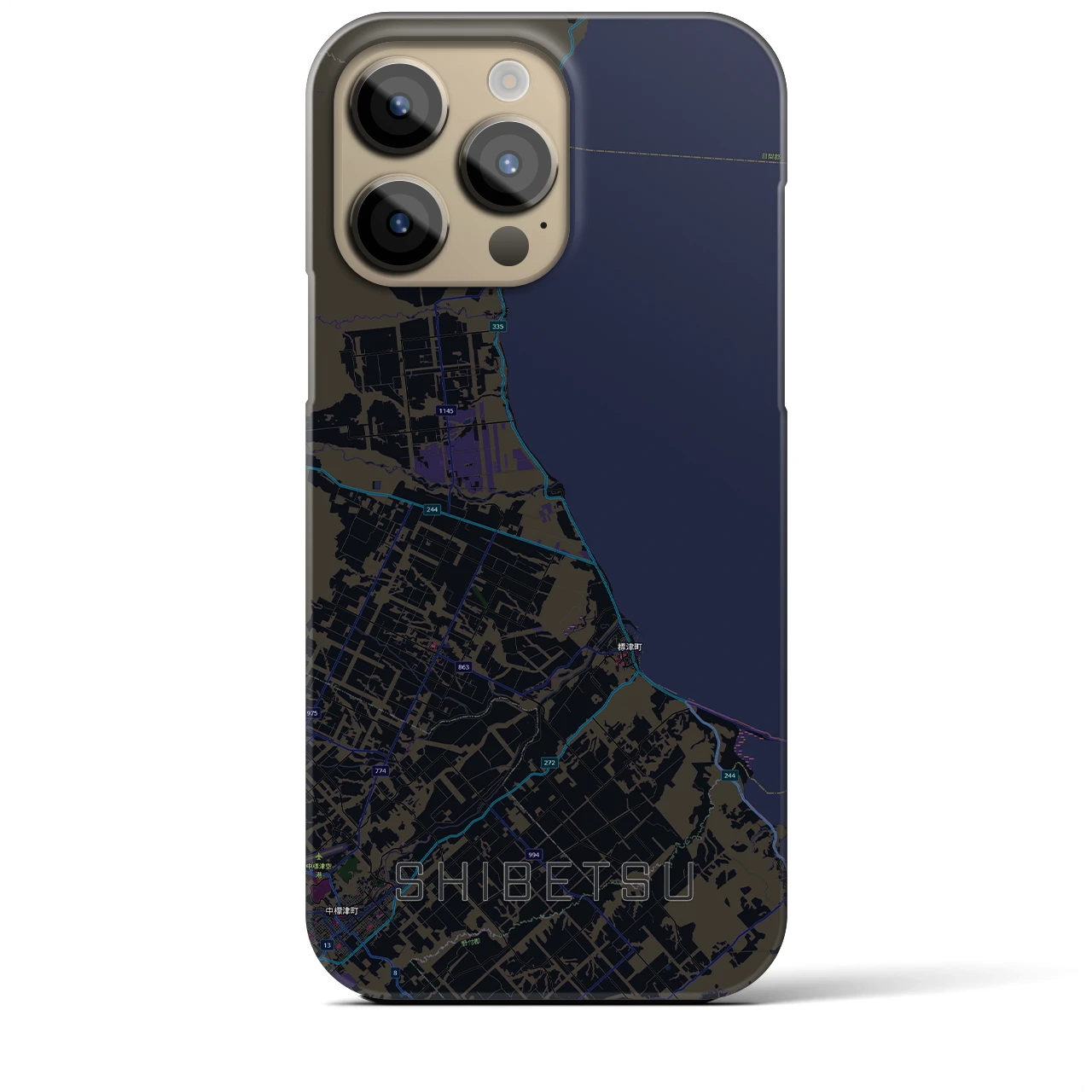 【標津(北海道)】地図柄iPhoneケース(バックカバータイプ)