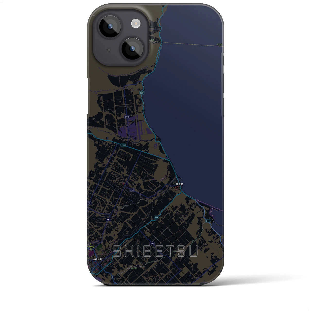 【標津(北海道)】地図柄iPhoneケース(バックカバータイプ)