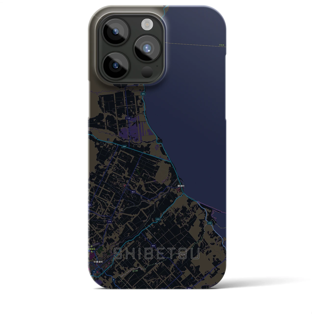 【標津(北海道)】地図柄iPhoneケース(バックカバータイプ)