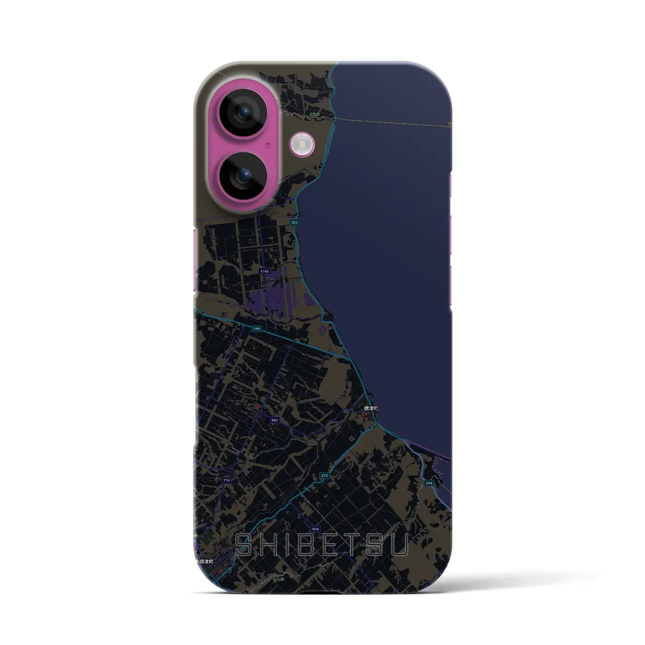 【標津(北海道)】地図柄iPhoneケース(バックカバータイプ)