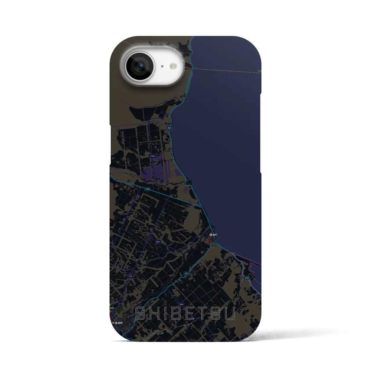 【標津(北海道)】地図柄iPhoneケース(バックカバータイプ)