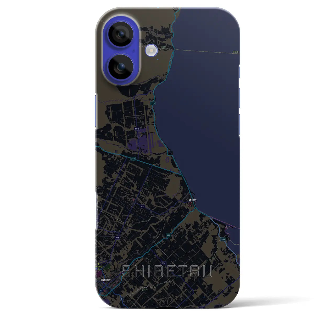 【標津(北海道)】地図柄iPhoneケース(バックカバータイプ)