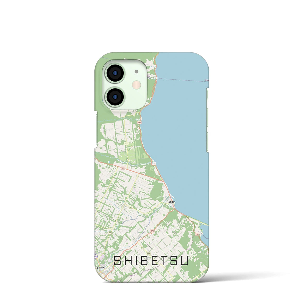 【標津(北海道)】地図柄iPhoneケース(バックカバータイプ)