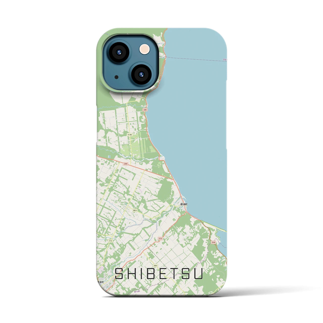 【標津(北海道)】地図柄iPhoneケース(バックカバータイプ)