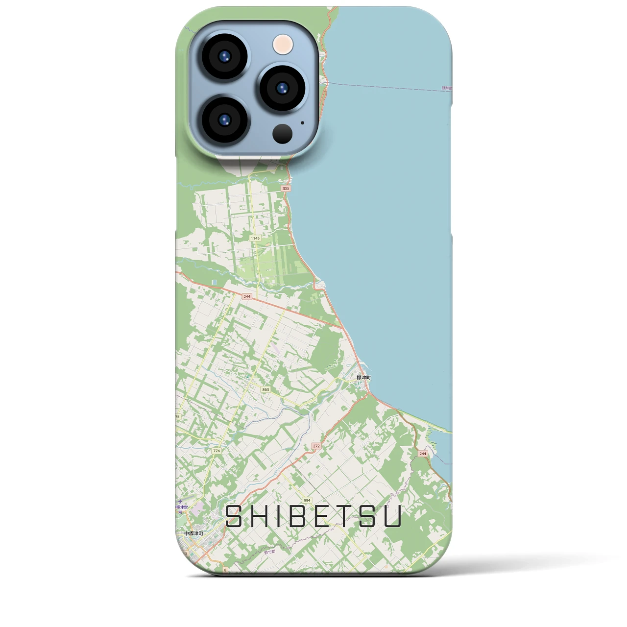 【標津(北海道)】地図柄iPhoneケース(バックカバータイプ)