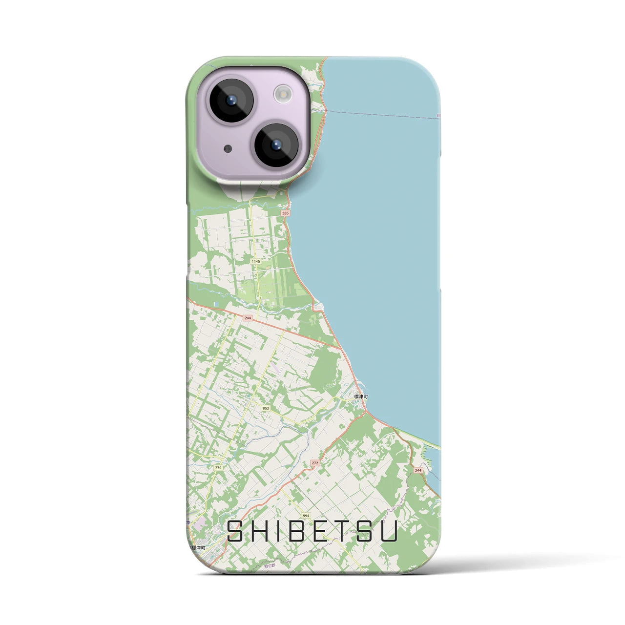 【標津(北海道)】地図柄iPhoneケース(バックカバータイプ)