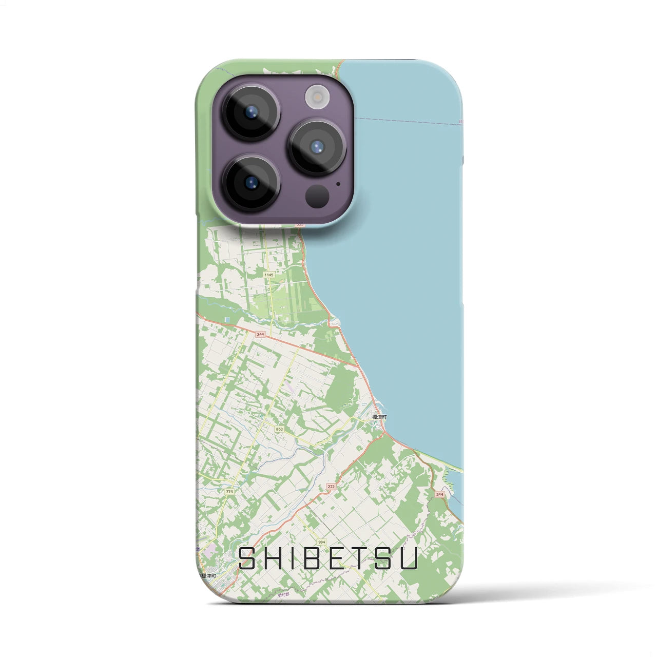 【標津(北海道)】地図柄iPhoneケース(バックカバータイプ)