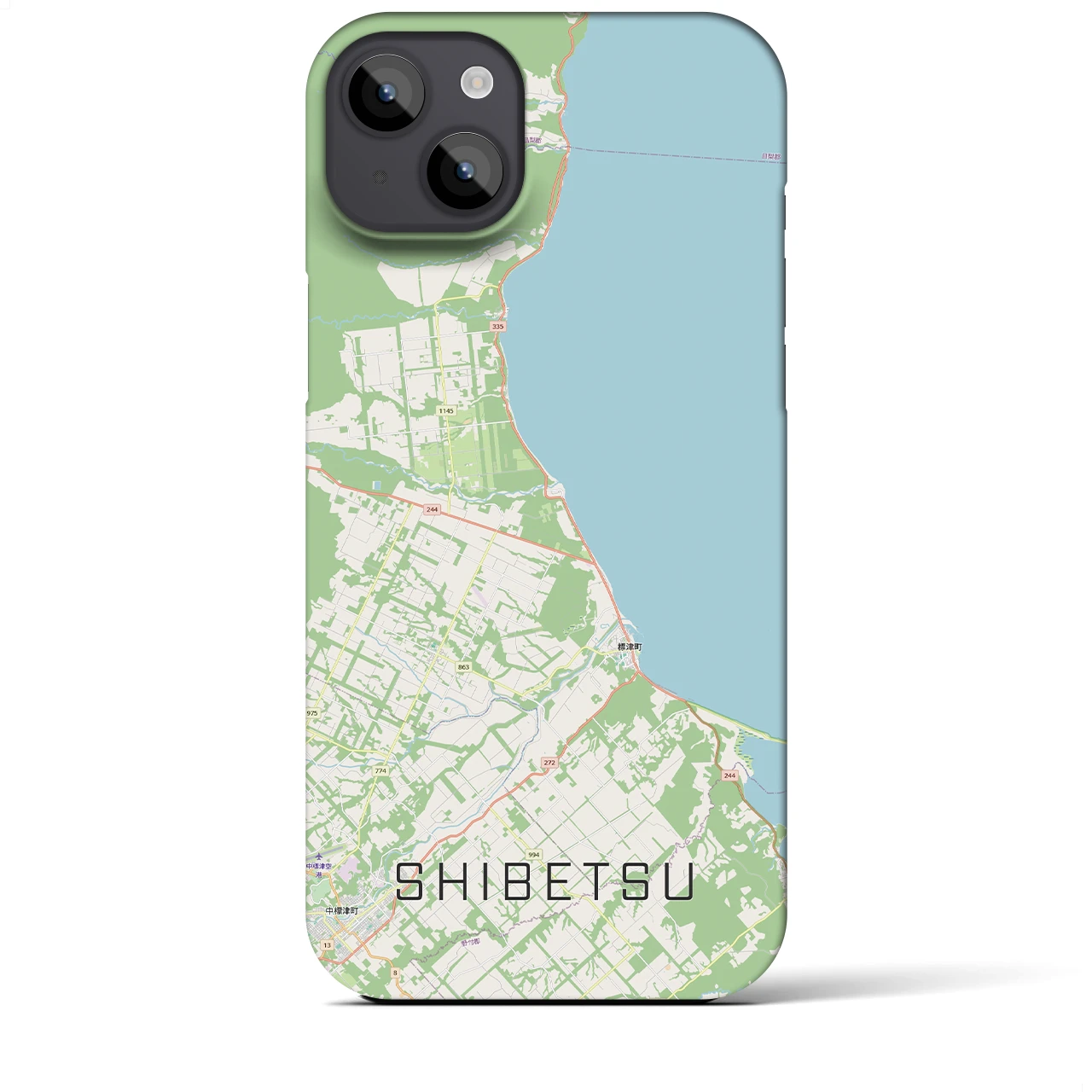 【標津(北海道)】地図柄iPhoneケース(バックカバータイプ)