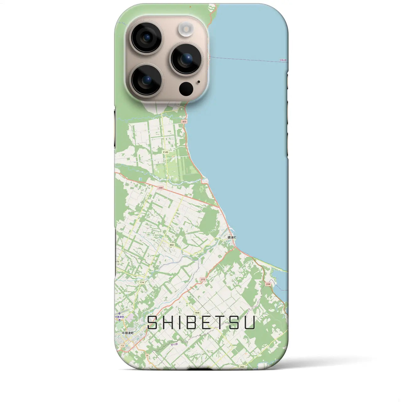 【標津(北海道)】地図柄iPhoneケース(バックカバータイプ)