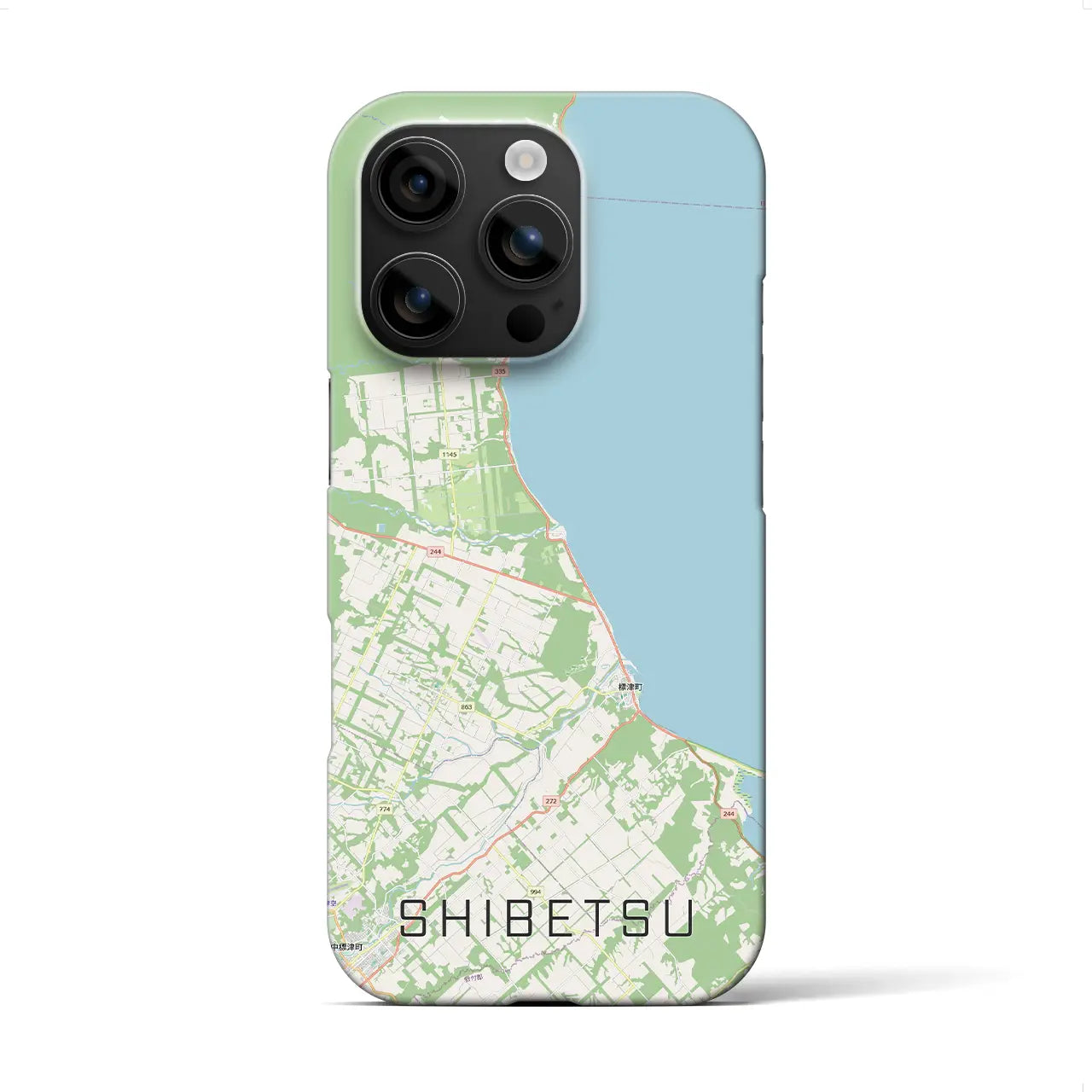 【標津(北海道)】地図柄iPhoneケース(バックカバータイプ)