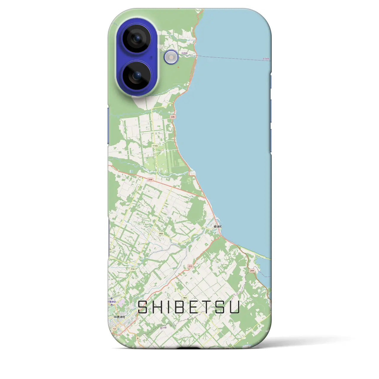 【標津(北海道)】地図柄iPhoneケース(バックカバータイプ)