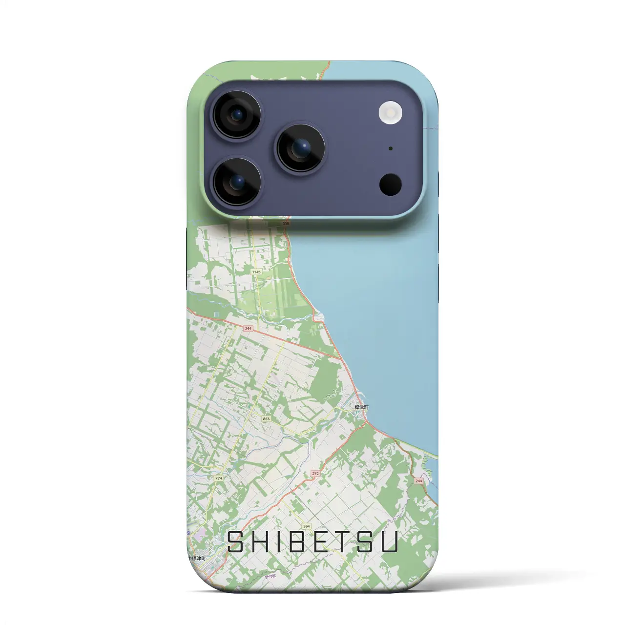 【標津(北海道)】地図柄iPhoneケース(バックカバータイプ)