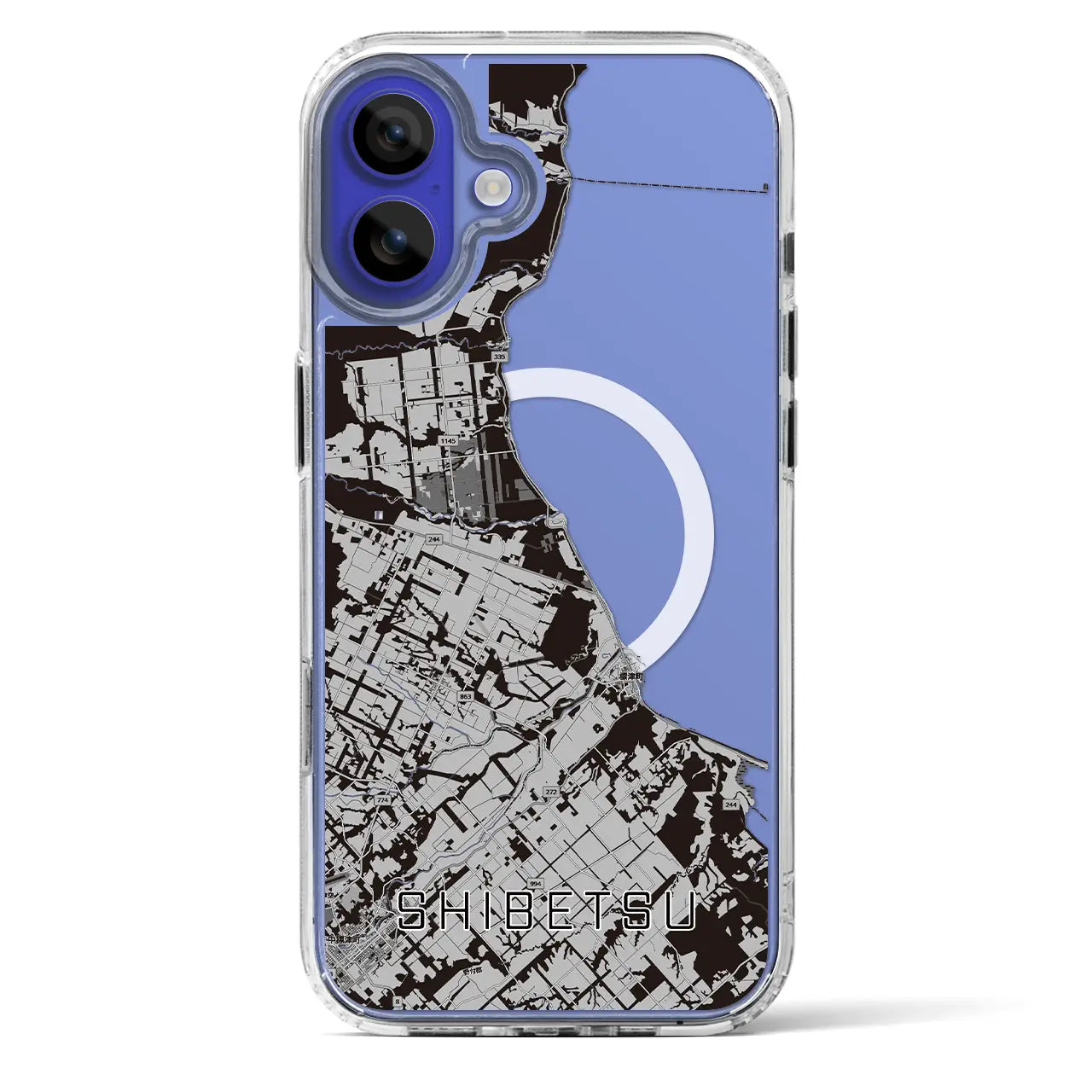【標津(北海道)】地図柄iPhoneケース(MagSafeタイプ)