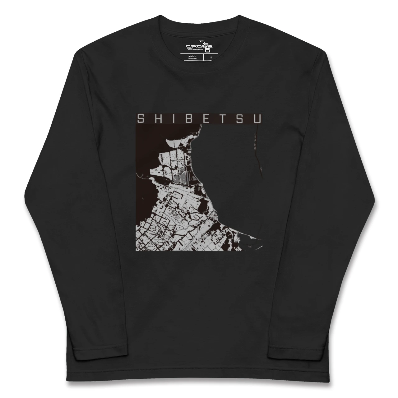 【標津(北海道)】地図柄ロングスリーブTシャツ