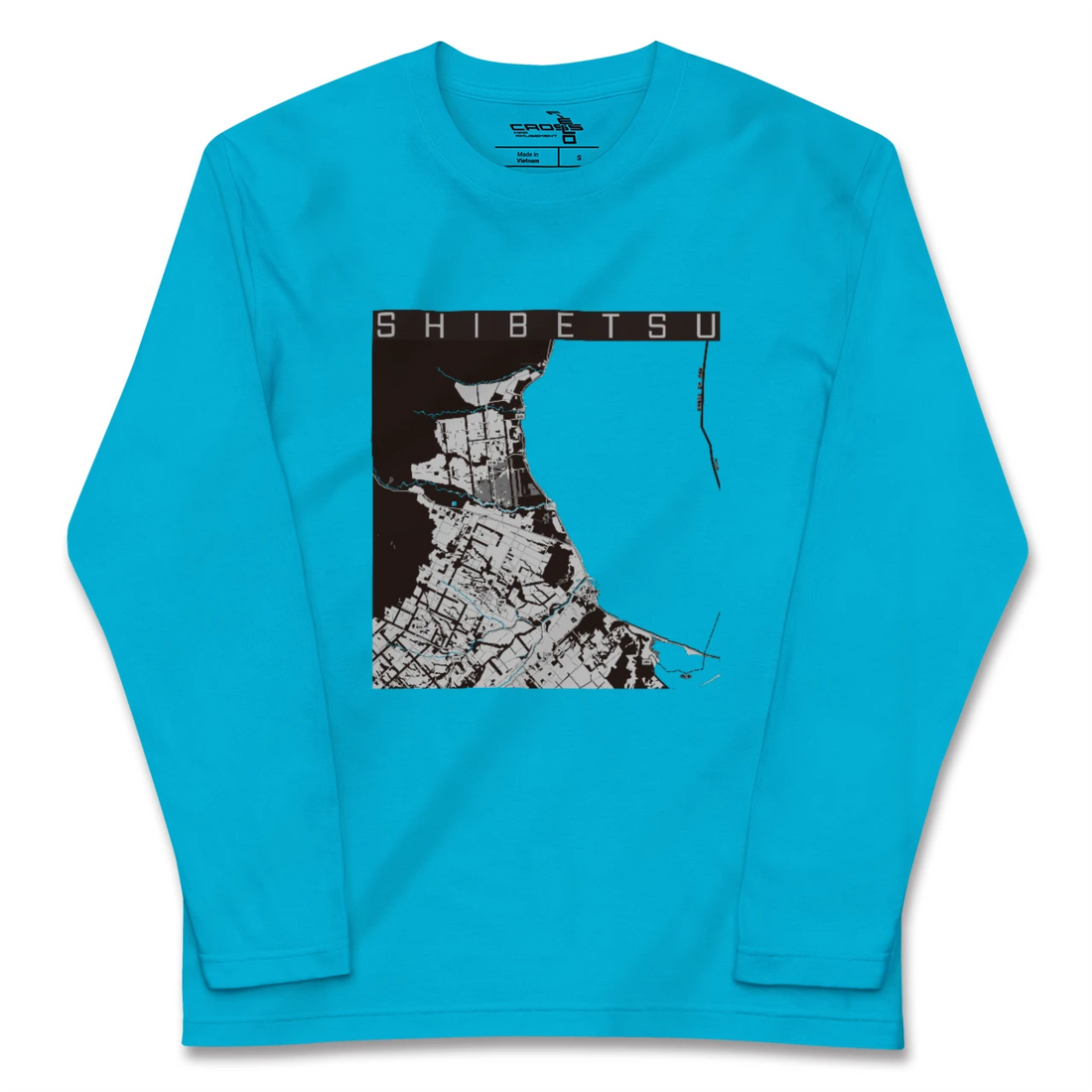 【標津(北海道)】地図柄ロングスリーブTシャツ