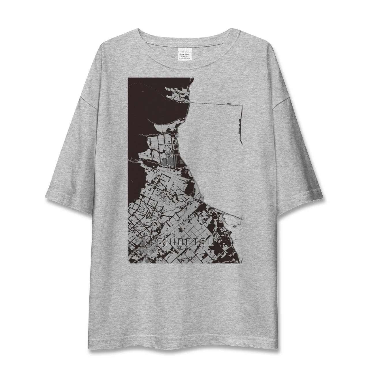 【標津(北海道)】地図柄ビッグシルエットTシャツ