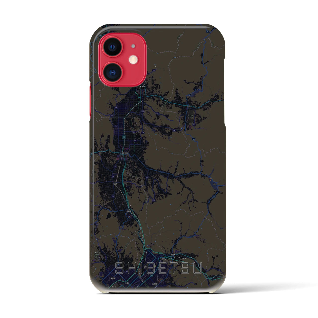 【士別(北海道)】地図柄iPhoneケース(バックカバータイプ)