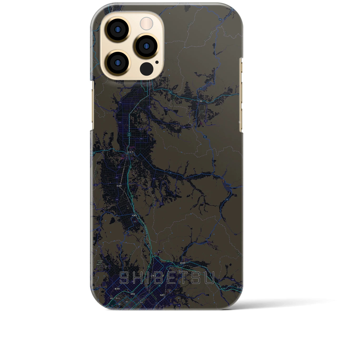 【士別(北海道)】地図柄iPhoneケース(バックカバータイプ)