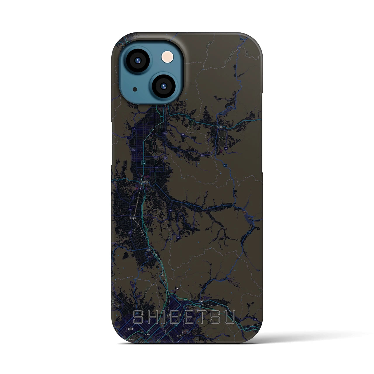 【士別(北海道)】地図柄iPhoneケース(バックカバータイプ)