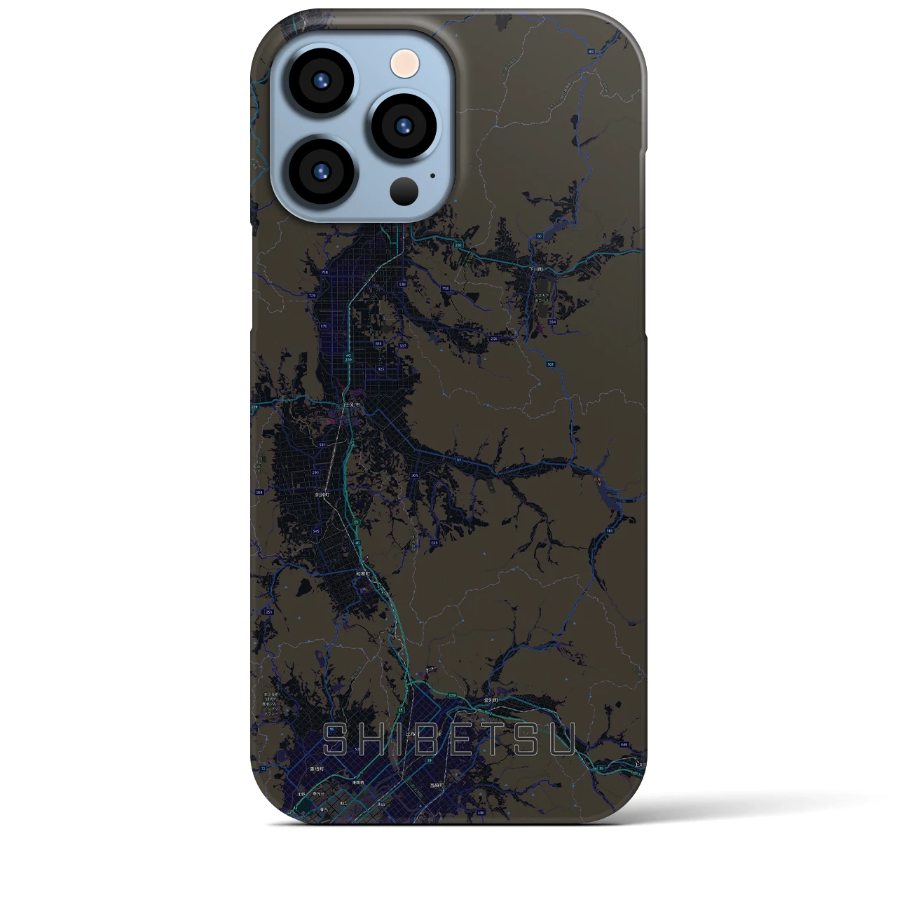 【士別(北海道)】地図柄iPhoneケース(バックカバータイプ)