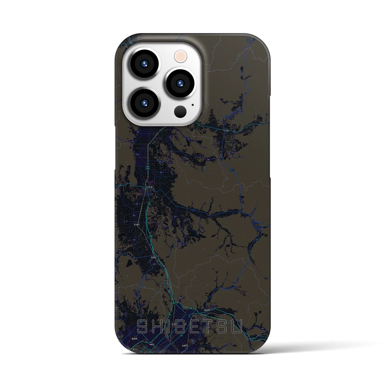 【士別(北海道)】地図柄iPhoneケース(バックカバータイプ)
