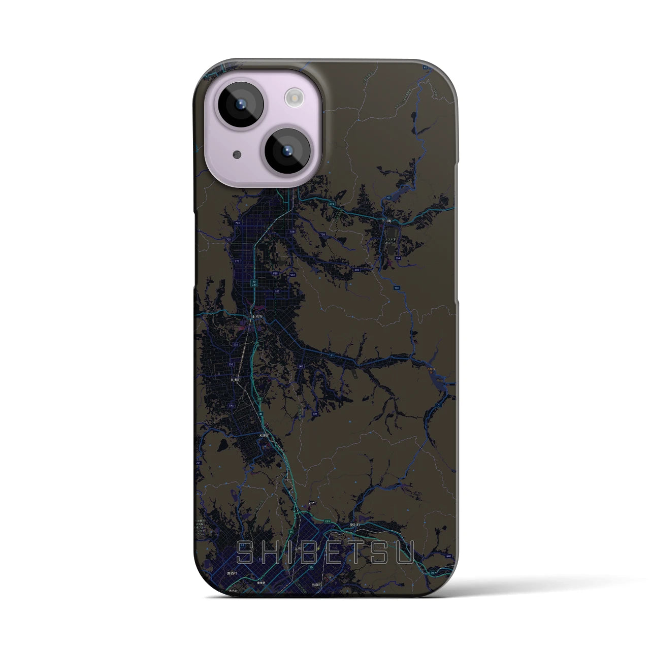 【士別(北海道)】地図柄iPhoneケース(バックカバータイプ)