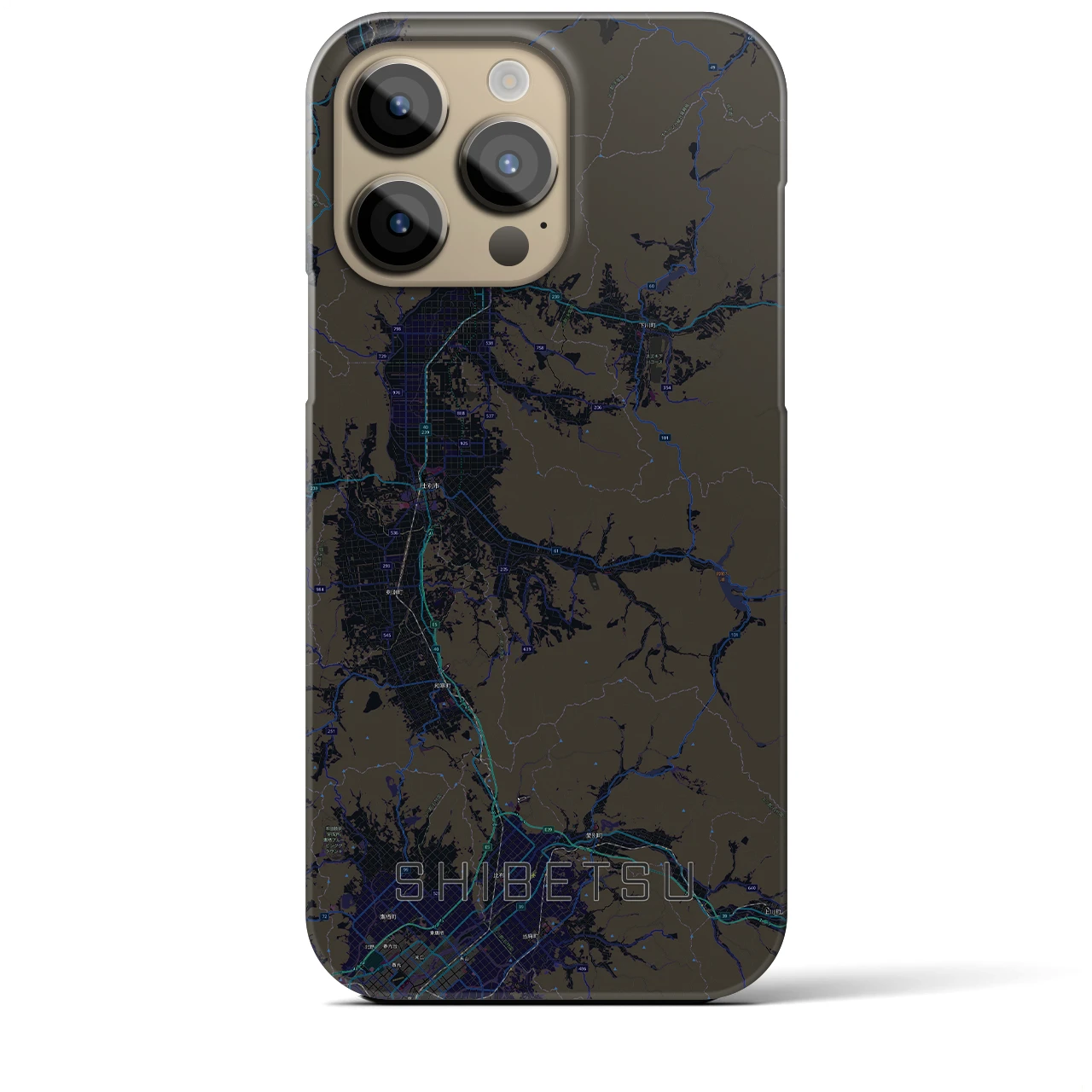 【士別(北海道)】地図柄iPhoneケース(バックカバータイプ)