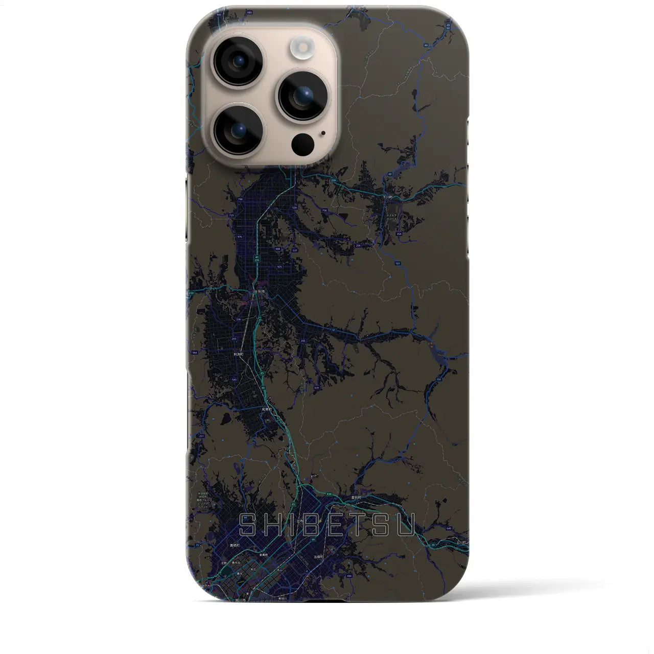 【士別(北海道)】地図柄iPhoneケース(バックカバータイプ)