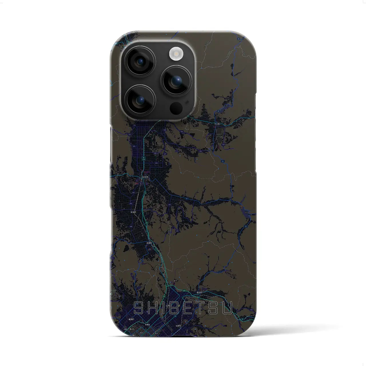 【士別(北海道)】地図柄iPhoneケース(バックカバータイプ)