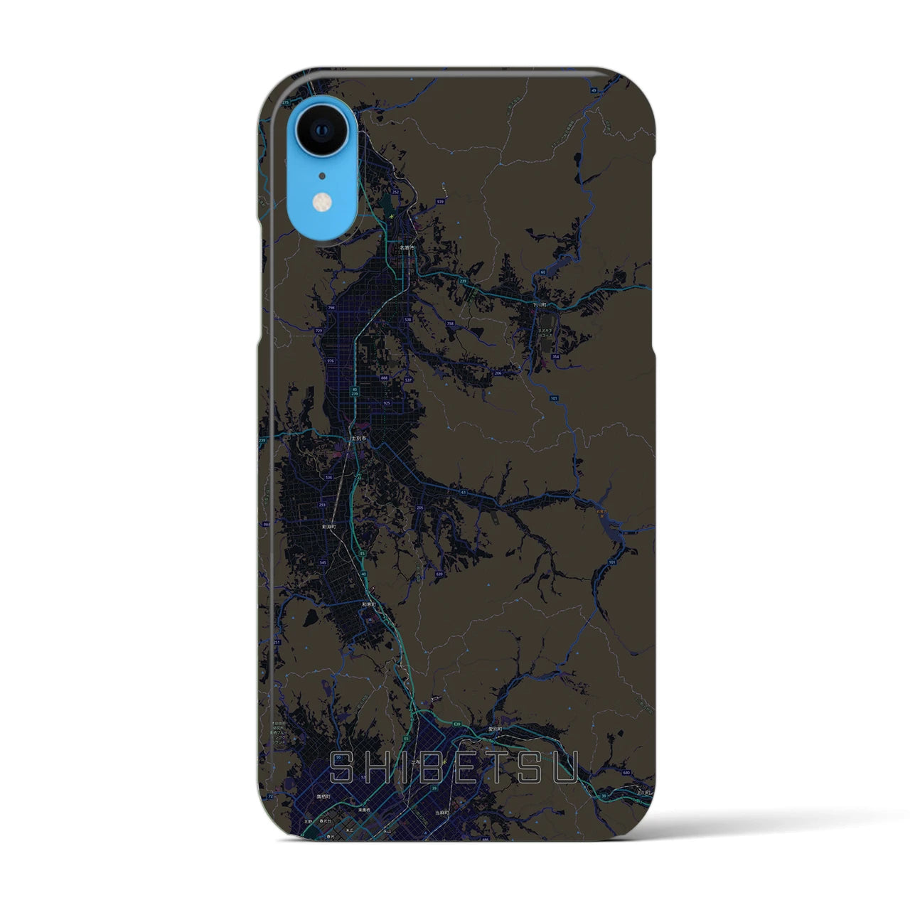 【士別(北海道)】地図柄iPhoneケース(バックカバータイプ)