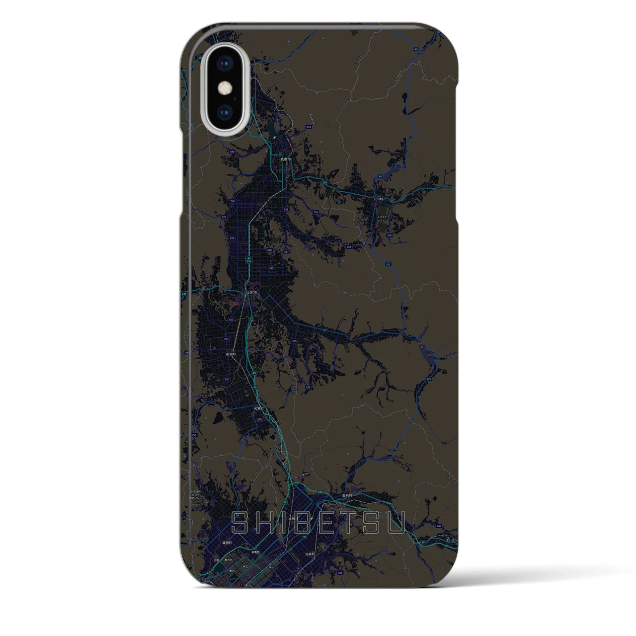 【士別(北海道)】地図柄iPhoneケース(バックカバータイプ)