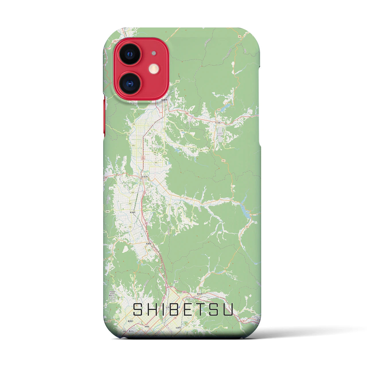 【士別(北海道)】地図柄iPhoneケース(バックカバータイプ)