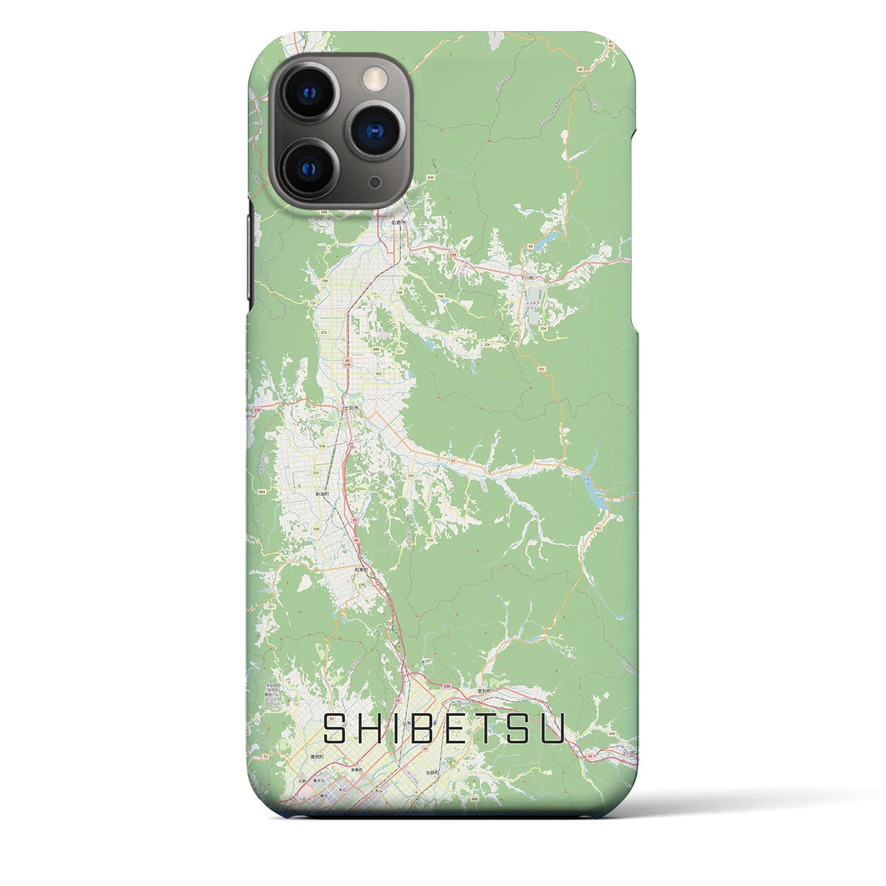 【士別(北海道)】地図柄iPhoneケース(バックカバータイプ)