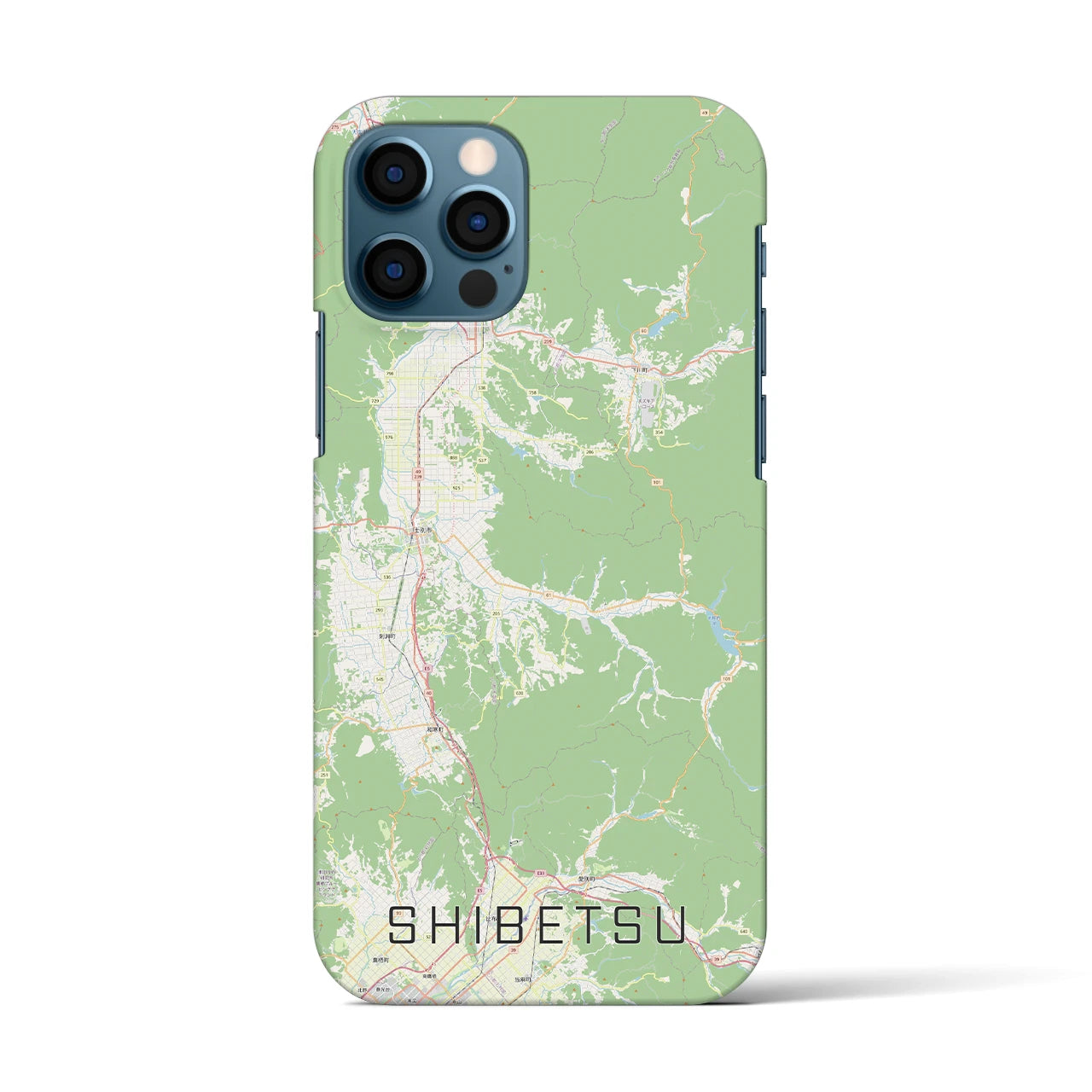 【士別(北海道)】地図柄iPhoneケース(バックカバータイプ)