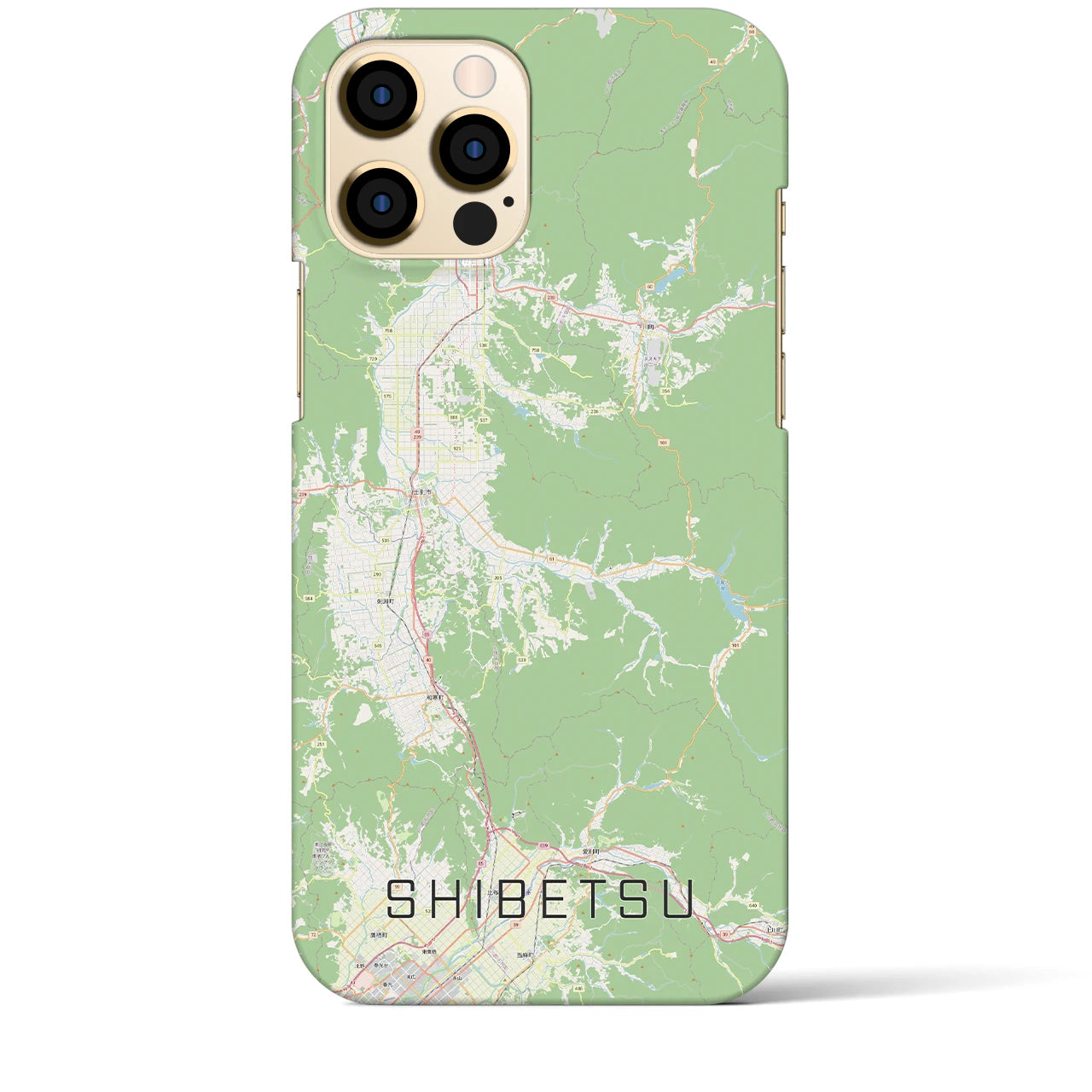 【士別(北海道)】地図柄iPhoneケース(バックカバータイプ)