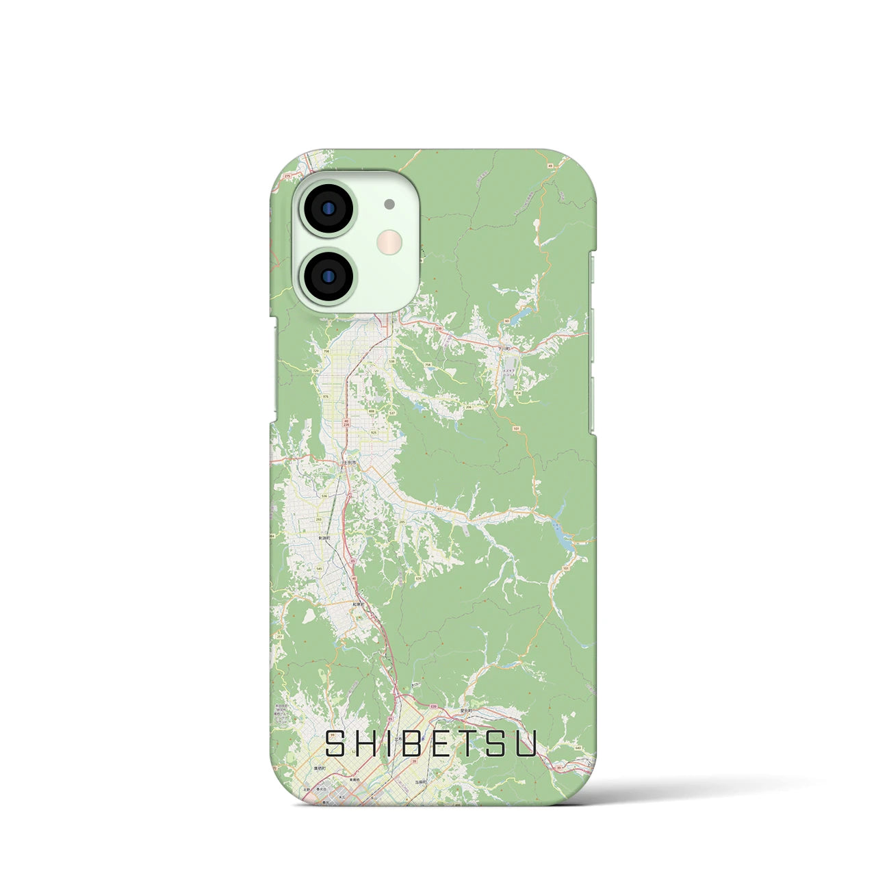 【士別(北海道)】地図柄iPhoneケース(バックカバータイプ)