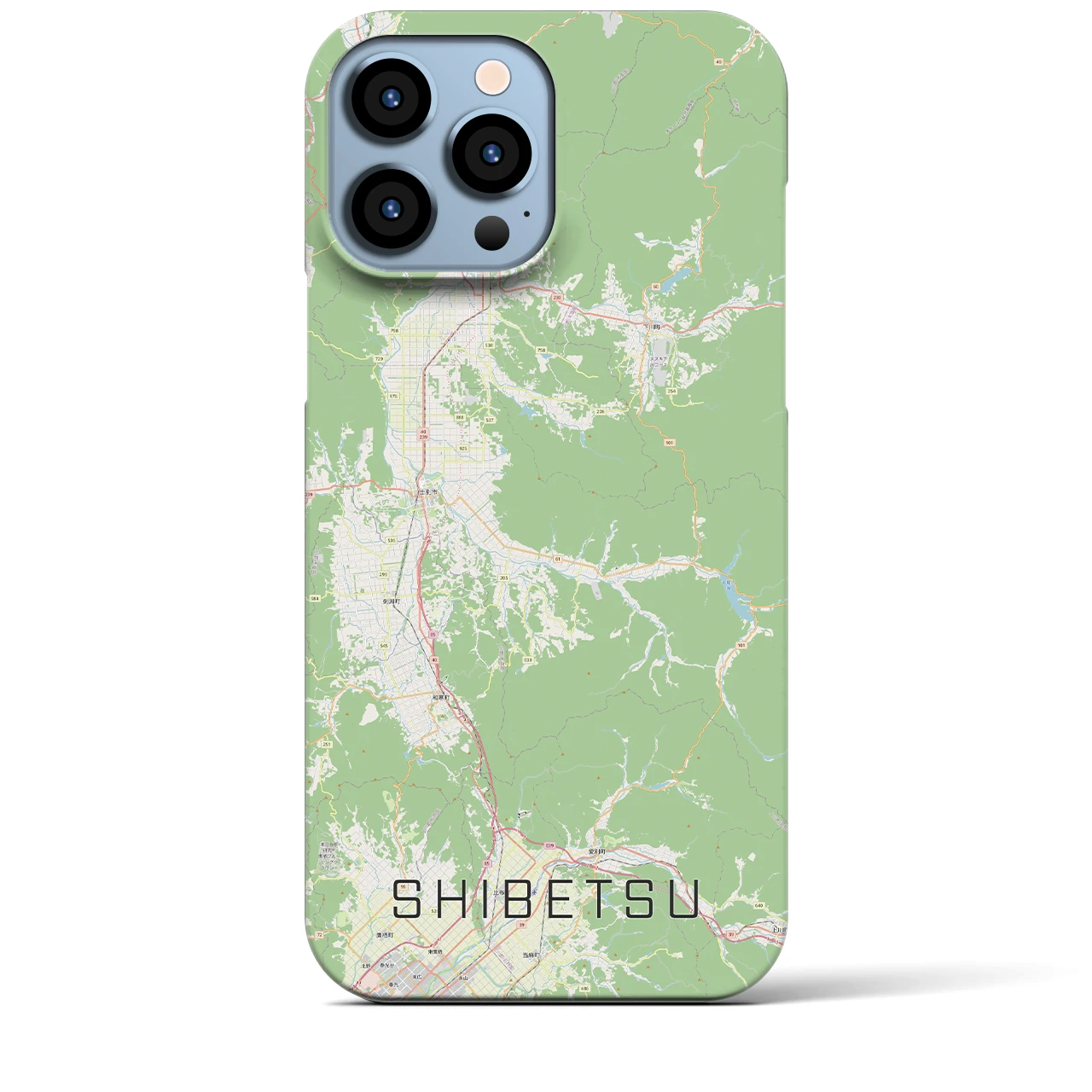 【士別(北海道)】地図柄iPhoneケース(バックカバータイプ)