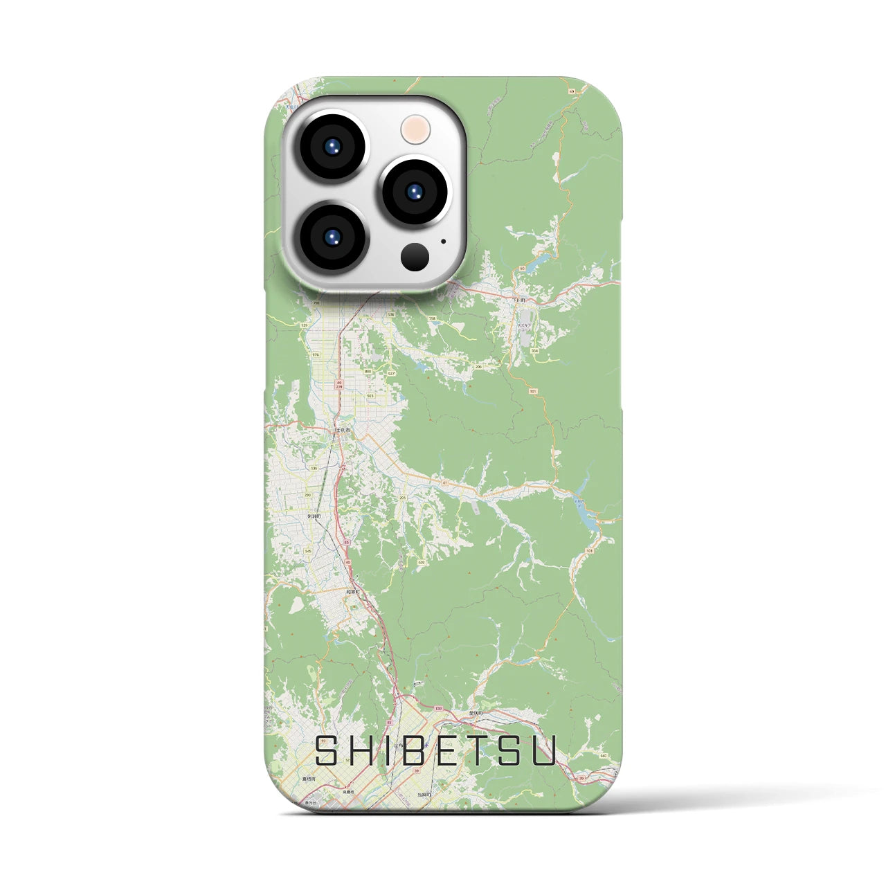 【士別(北海道)】地図柄iPhoneケース(バックカバータイプ)