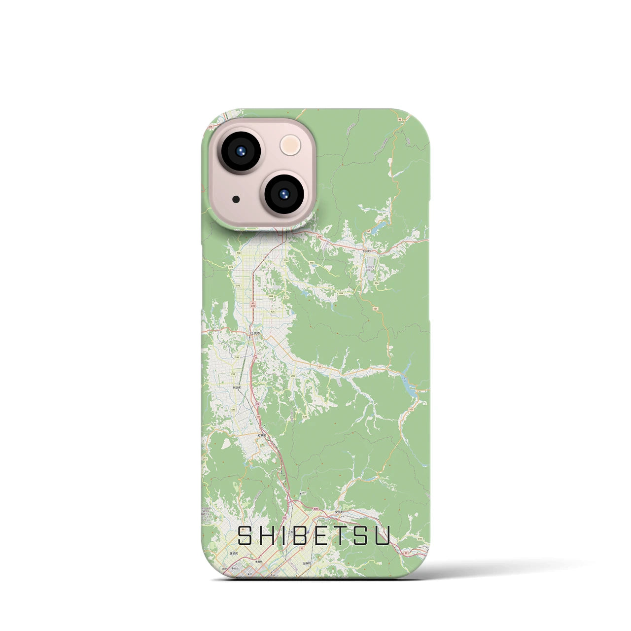 【士別(北海道)】地図柄iPhoneケース(バックカバータイプ)