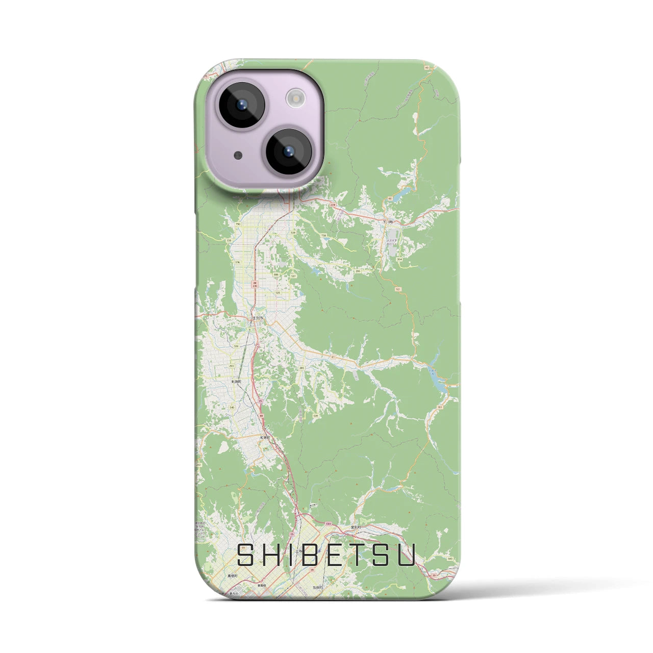 【士別(北海道)】地図柄iPhoneケース(バックカバータイプ)