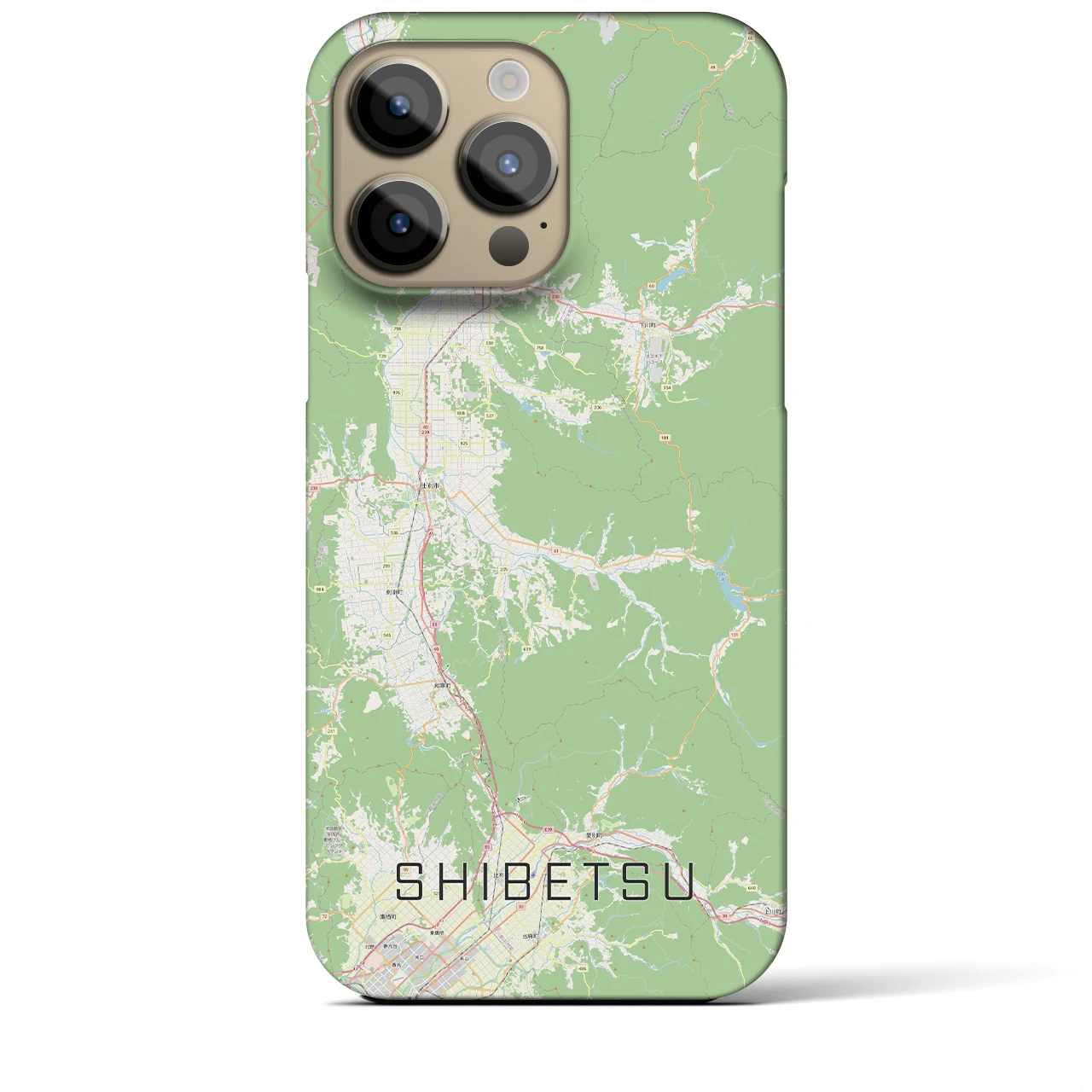 【士別(北海道)】地図柄iPhoneケース(バックカバータイプ)