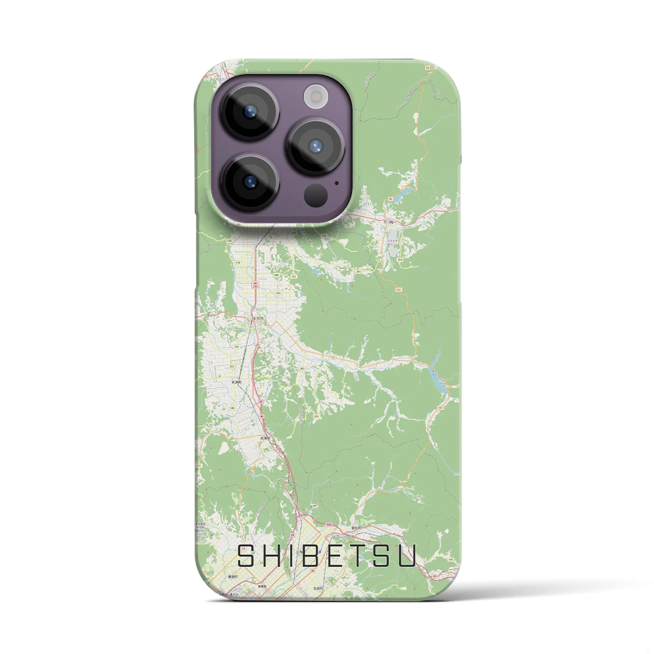 【士別(北海道)】地図柄iPhoneケース(バックカバータイプ)