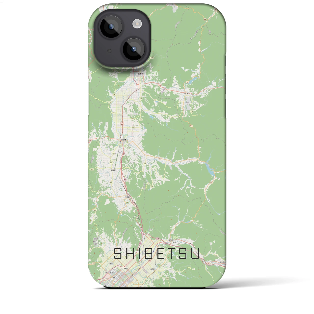 【士別(北海道)】地図柄iPhoneケース(バックカバータイプ)