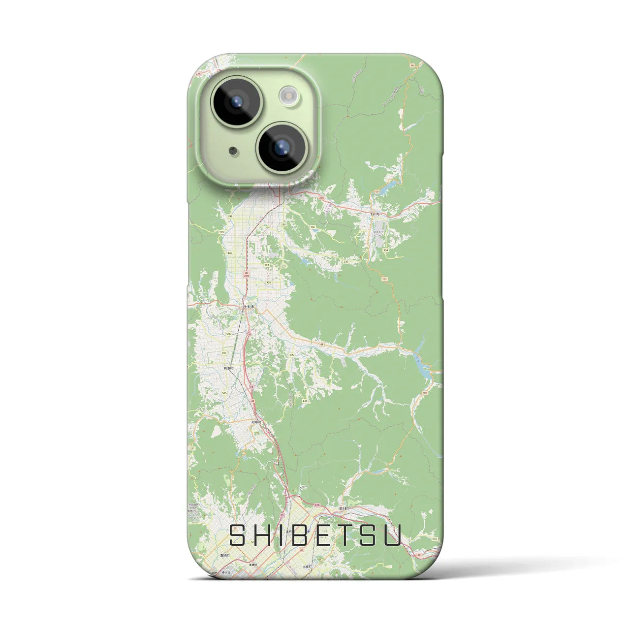 【士別(北海道)】地図柄iPhoneケース(バックカバータイプ)