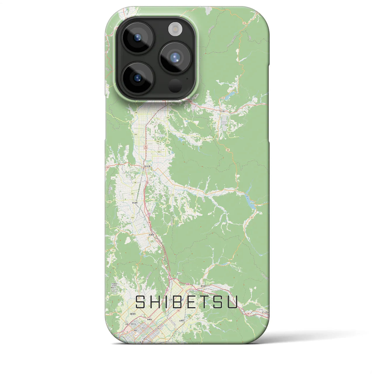 【士別(北海道)】地図柄iPhoneケース(バックカバータイプ)