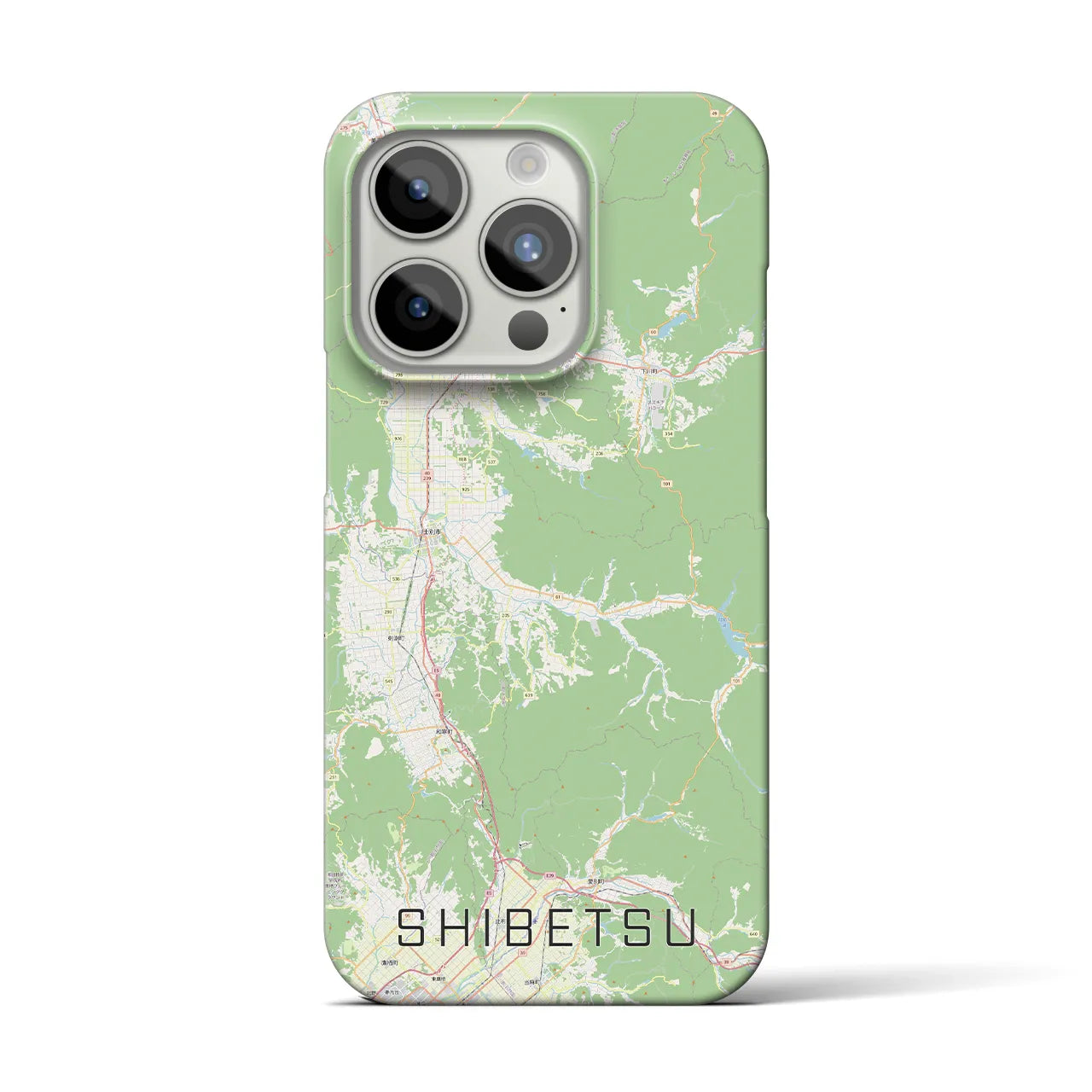 【士別(北海道)】地図柄iPhoneケース(バックカバータイプ)
