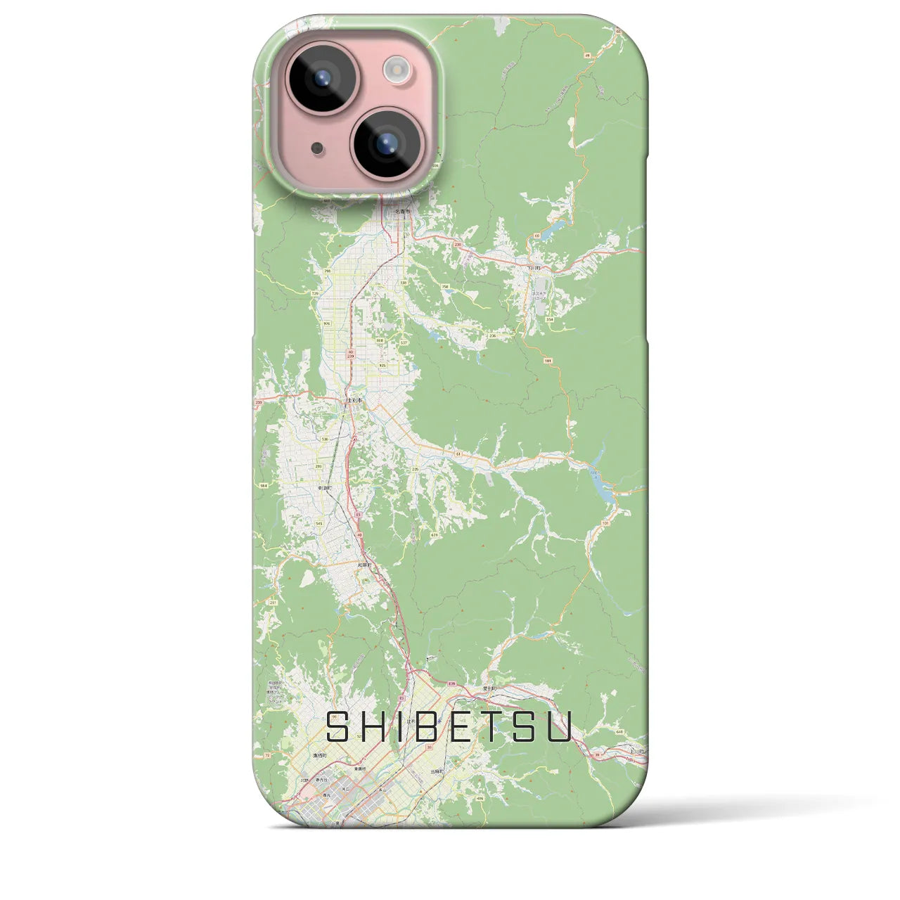 【士別(北海道)】地図柄iPhoneケース(バックカバータイプ)